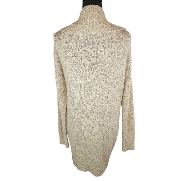 VERY J Women's Warm Winter Open Cardigan Sweater XL Beige Brown Ribbed Cozy - Picture 3 of 5